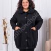 Plus size χειμερινό παλτό σε μαύρο-κωδ 749