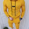 Ανδρικό αθλητικό σετ Hoodie σε κίτρινο-κωδ 9159