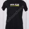 Plus Size ανδρικό T-shirt με επιγραφή SOCIAL OFLINE-κωδ 147