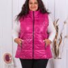 Plus size αμάνικο μπουφάν σε φούξια/4XL-8XL/-κωδ 034-3