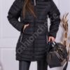 Γυναικείο μπουφάν Fashion με γούνα-μαύρο-κωδ 2120-3