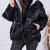 Oversized γυαλιστερό μπουφάν με κουκούλα κωδ 2128