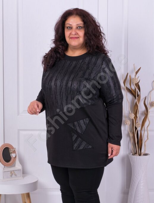 Plus size τουνίκ με μοντέρνο ντεσέν-κωδ 1280-1