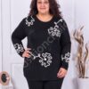 Plus size μπλούζα με απλικέ και στρας-κωδ 8827