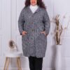 Plus size μπουκλέ παλτό σε γκρι-κωδ 6247-2