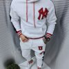 Ανδρικό επενδεδυμένο σετ NEW YORK-λευκό-κωδ 017
