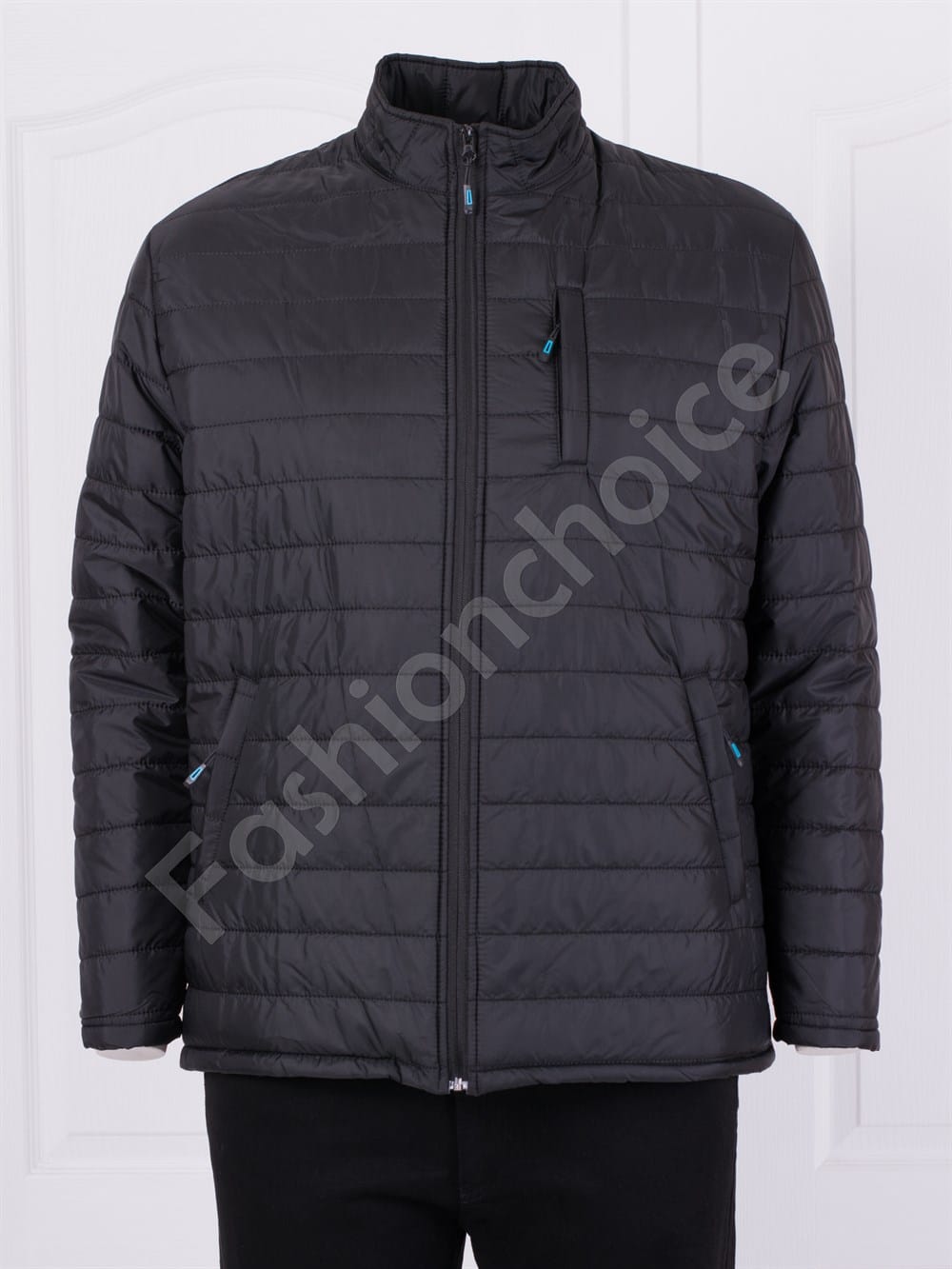 Ανδρικό Μπουφάν Long Sleeve Plus Size σε μαύρο κωδ 442