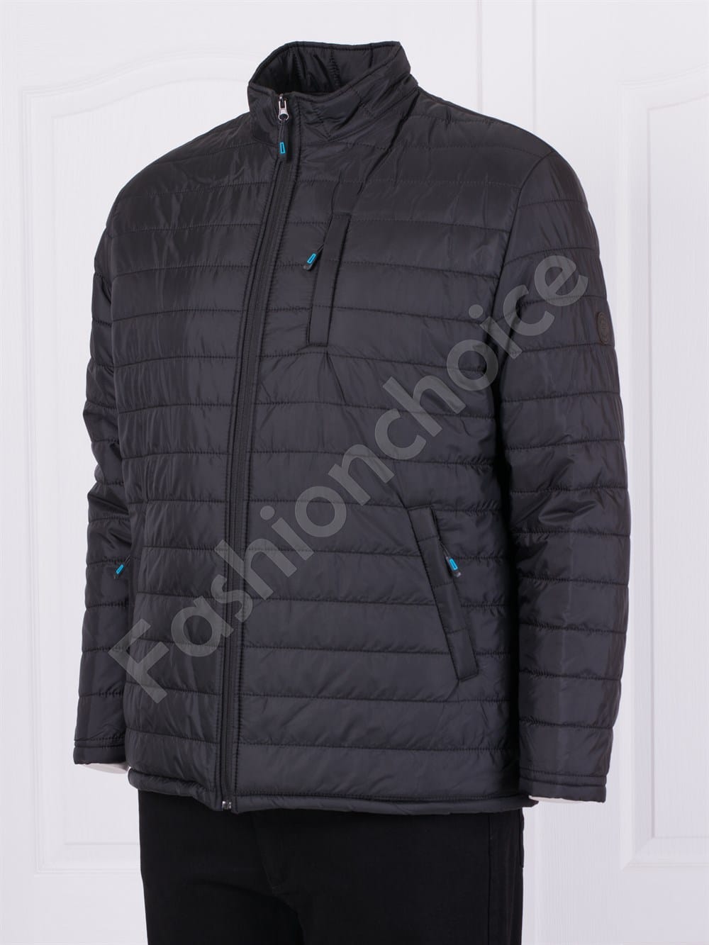 Ανδρικό Μπουφάν Long Sleeve Plus Size σε μαύρο κωδ 442
