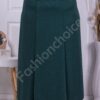 Plus size μακρυά φούστα σε σκούρο πράσινο-κωδ 1293-2