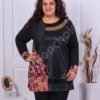 Plus size τουνίκ με συνδυασμό δερματίνης και τούλι-κωδ 1250-2