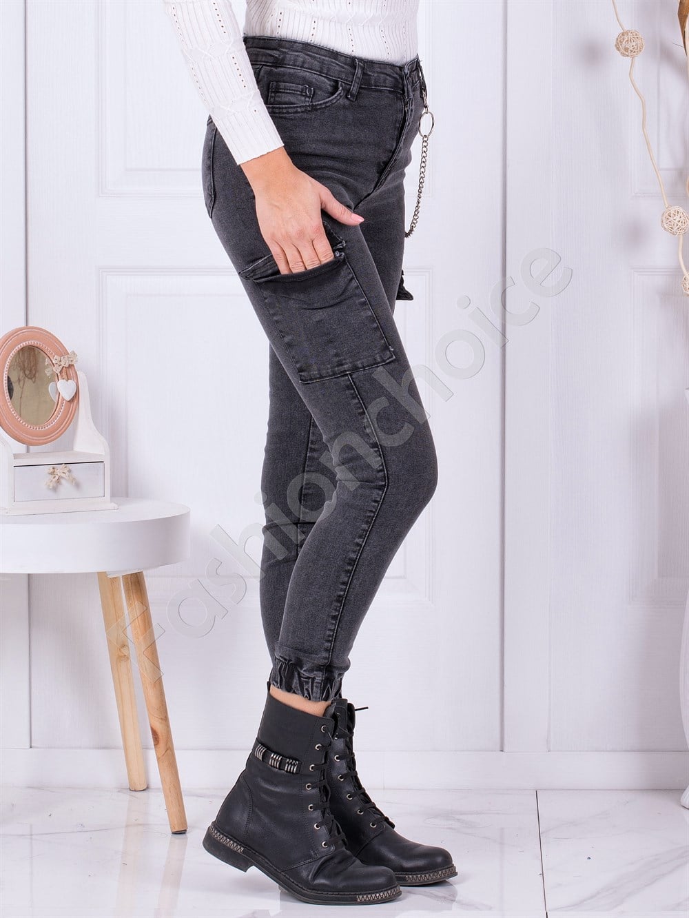 Γυναικείο jogger μαύρο τζιν-κωδ 6035