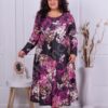 Plus size φόρεμα με φλοράλ σχέδιο-κωδ 824P-5