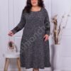 Plus size φόρεμα σε γκρι μελανζέ-κωδ 824P-6