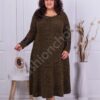 Plus size μπουκλέ φόρεμα σε κίτρινο μελανζέ-κωδ 824P-7