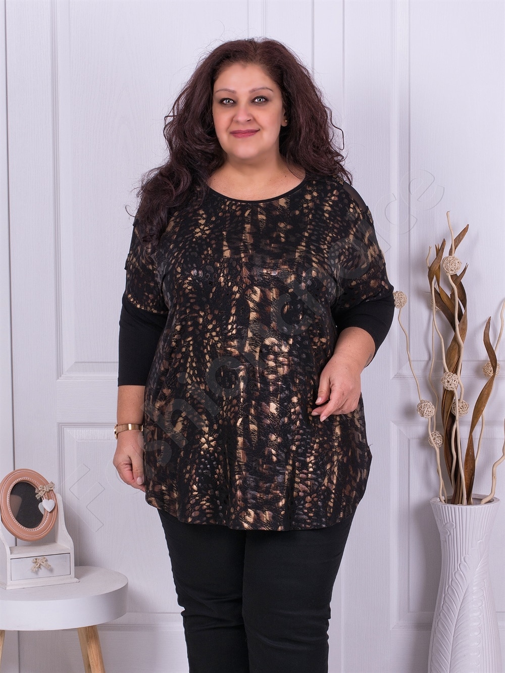 Plus size τουνίκ με Animal print-κωδ 5551