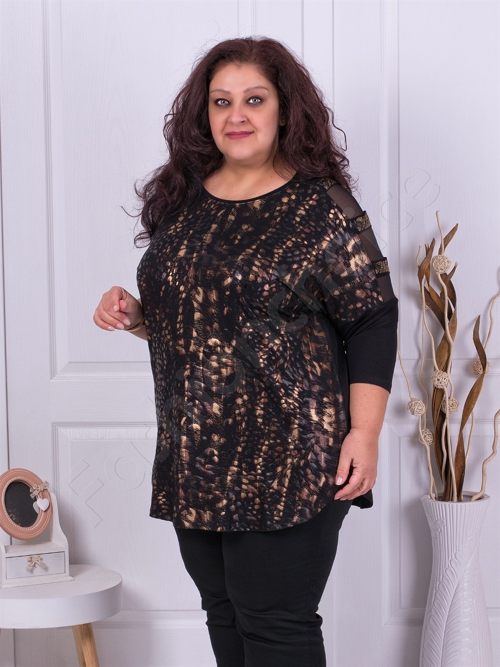 Plus size τουνίκ με Animal print-κωδ 5551