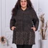 Plus size ζακέτα σε χρώμα καφέ-κωδ 1270-3
