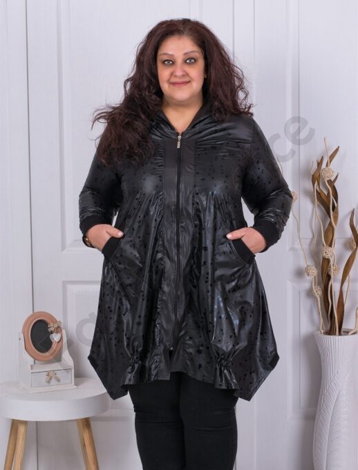 Plus size καπαρντίνα με γυαλιστερά σχέδια-κωδ 631