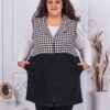 Plus size γιλέκο σε συνδυασμό πιε ντε πουλ-κωδ 630