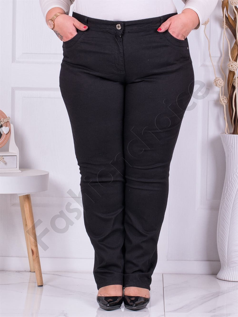 Plus size παντελόνι σε μαύρο-κωδ 2210