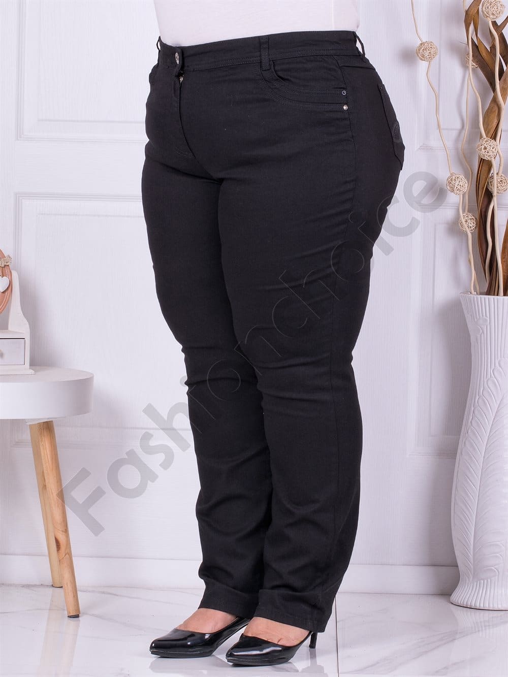 Plus size παντελόνι σε μαύρο-κωδ 2210