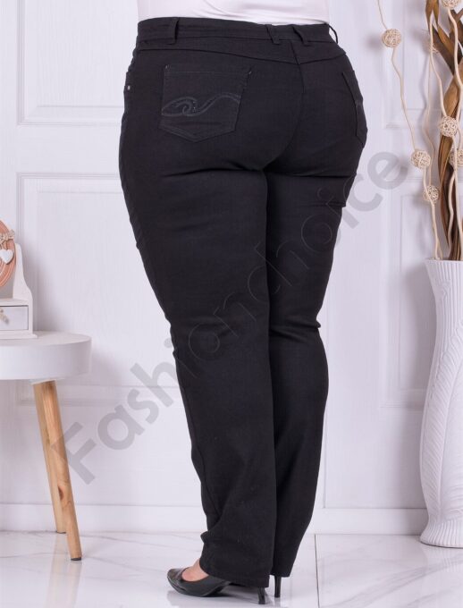 Plus size παντελόνι σε μαύρο-κωδ 2210