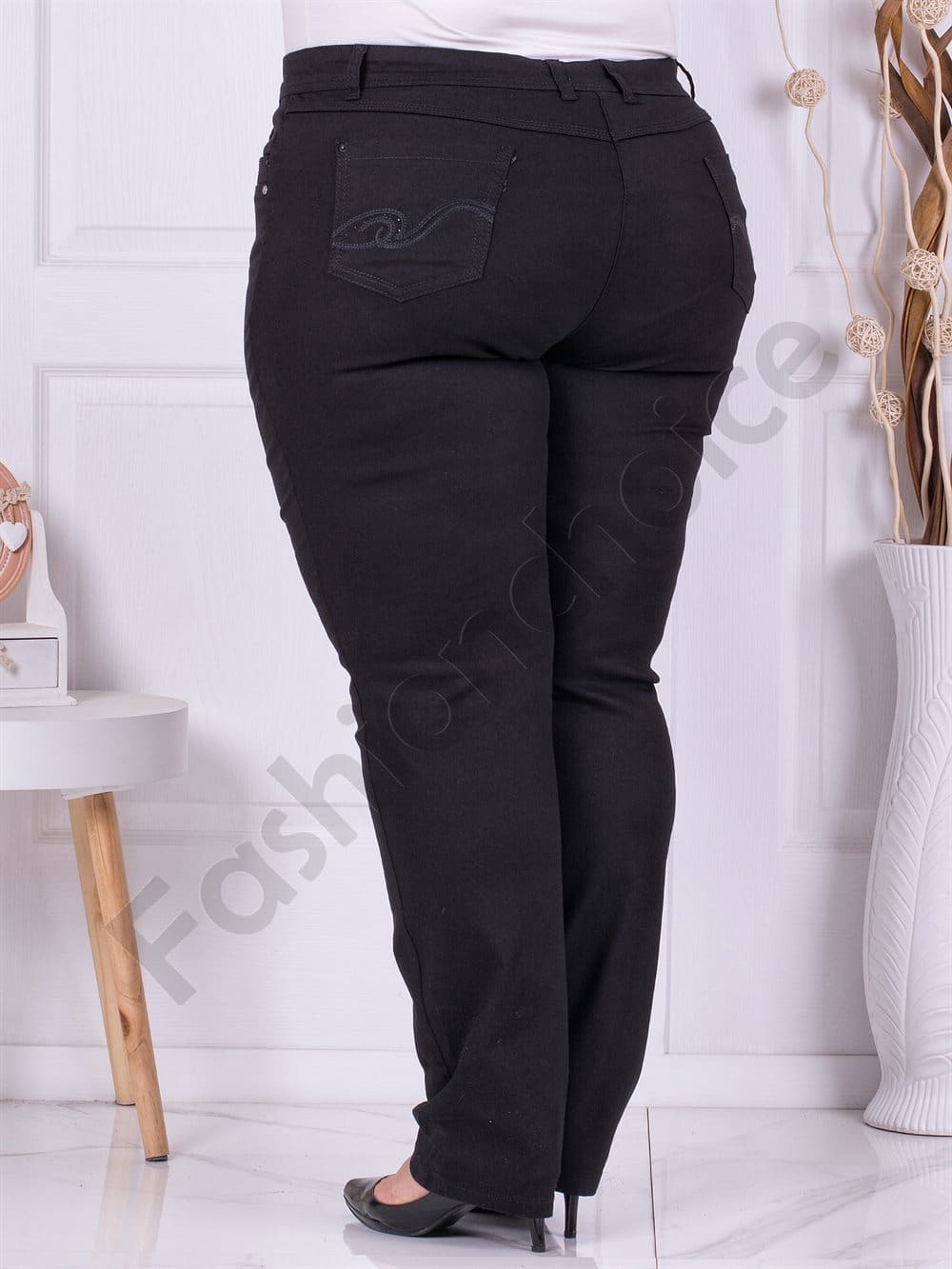 Plus size παντελόνι σε μαύρο-κωδ 2210