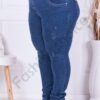 Plus size τζιν παντελόνι με σκισίματα ζιγκ ζαγκ και στρας-κωδ 776