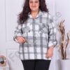 Plus size πουκάμισο σε πράσινο καρό-κωδ 21062-1
