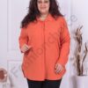 Plus size πουκάμισο σε πορτοκαλί-κωδ 2099-2