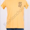 Plus Size ανδρικό T-shirt με επιγραφή-μουσταρδί-κωδ 22147-2
