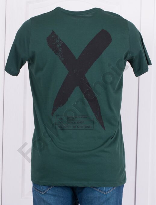 Plus Size ανδρικό T-shirt με επιγραφή-πράσινο-κωδ 22147-1