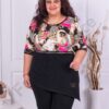 Plus size τουνίκ με χρυσά μοτίβα-κωδ 6153