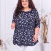 Plus size τουνίκ με σιφόν μανίκια σε πουά-κωδ 22017-1