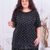 Plus size πλισέ τουνίκ με πουά-κωδ 1324