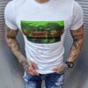 Ανδρικό T-shirt με επιγραφή No Way Out-λευκό-κωδ 9523-1