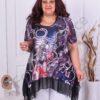 Plus size τουνίκ με μοτίβα και σιφόν-κωδ 1322-2