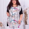 Plus size τουνίκ σε ριγέ σχέδιο-κωδ 9175