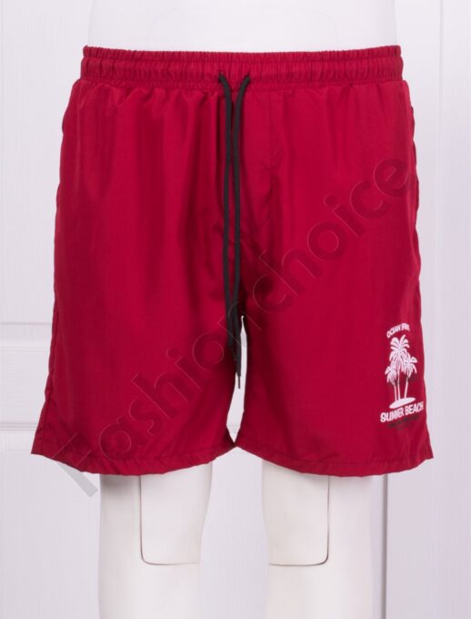 Alternative view of Ανδρική plus size βερμούδα Summer Beach-μπορντό-κωδ 22454-2