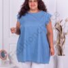 Plus size τζιν τουνίκ-ανοιχτό μπλε-κωδ 2084