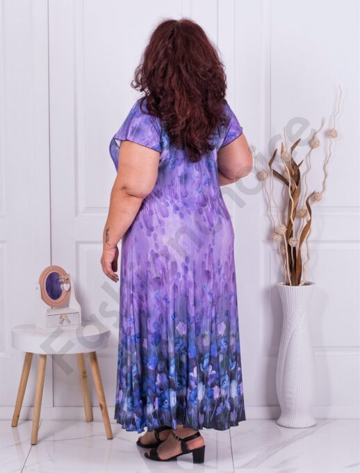 Plus size φόρεμα με τουλίπες-κωδ 587-3