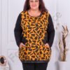 Plus size τουνίκ με ντεσέν γράμματα-κωδ 1303-16