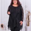 Plus size ασύμμετρη τουνίκ με δαντέλα-κωδ 703-1