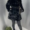Γυναικείο οικολογικο γούνινο παλτό-μαύρο-κωδ 62