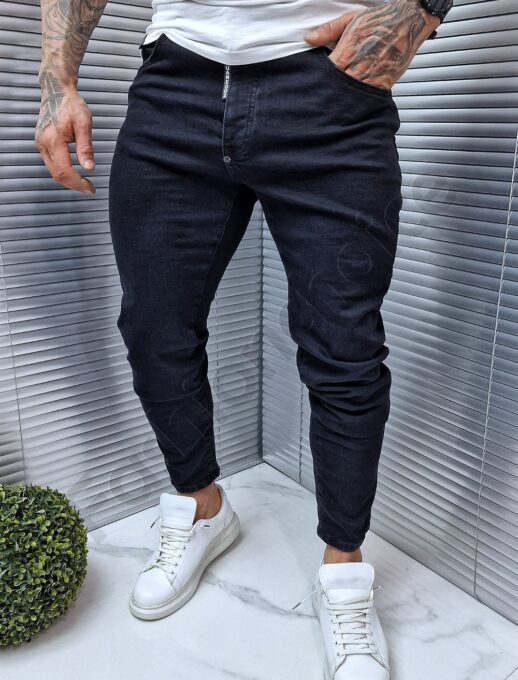 Ανδρικό τζιν skinny/34-44/-μαύρο-κωδ 352