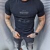 Ανδρική βαμβακερή T-shirt με στάμπα-μαύρο-κωδ 539