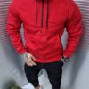 Ανδρικό αντιανεμικό Hoodie με κουκούλα-κόκκινο-κωδ 228-3