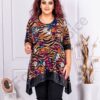 Plus size ασύμμετρη τουνίκ με σχέδιο λουλούδια-κωδ 231353
