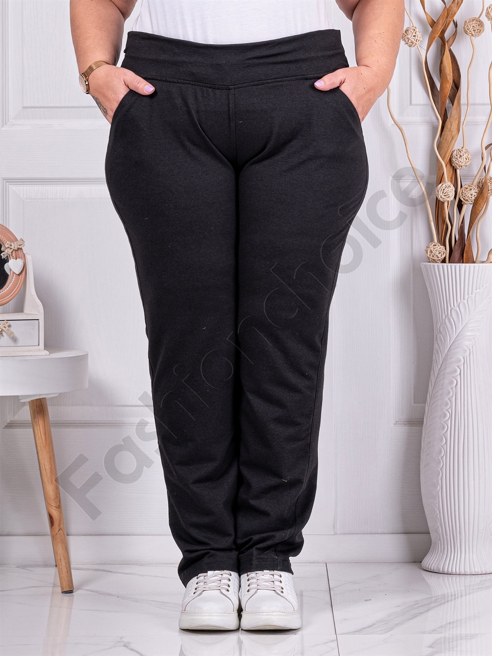 Plus size παντελόνι φόρμα σε μαύρο-κωδ 036