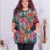 Plus size τουνίκ με φλοράλ ντεσέν-κωδ 1303-4